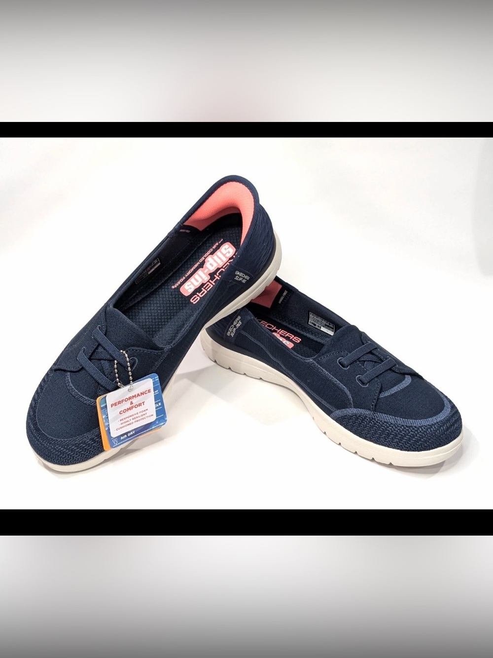 Skechers Women's Slip-ins: On-The-Go Flex - Top Notch Loafer Flat, Navy Size 9